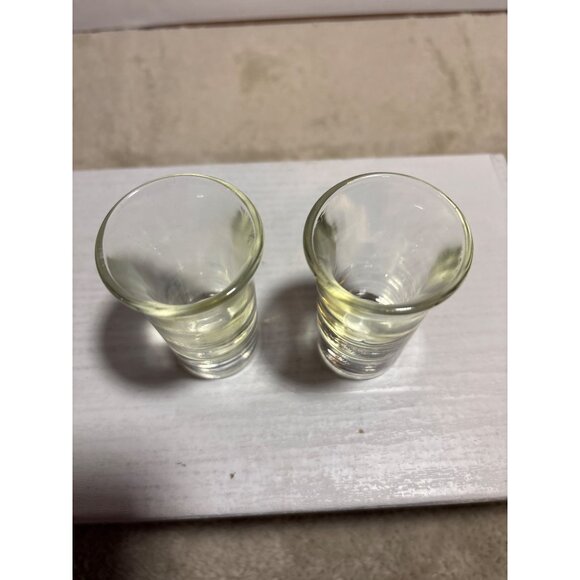 Set Of 2 Clear Glass Shot Glasses 3 Inch Tall Classic Design - Picture 2 of 5